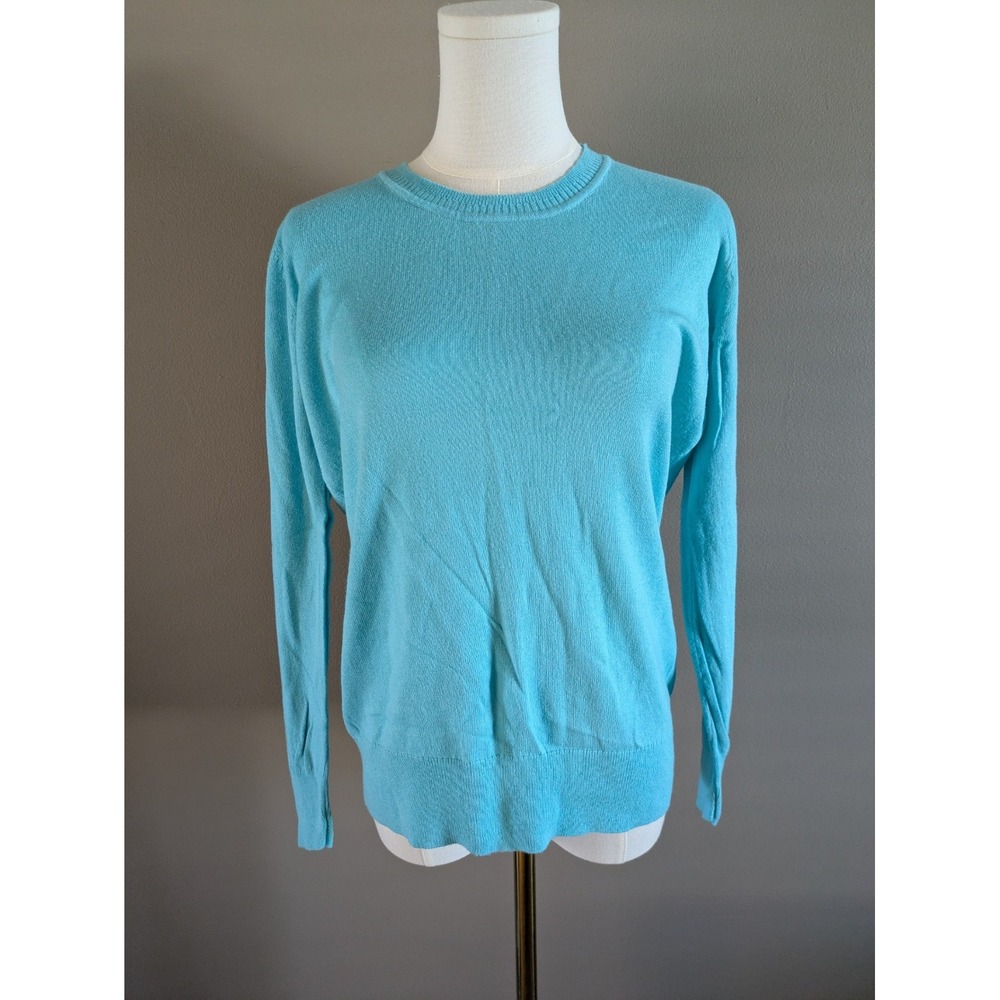 Worthington Blue Tight-Knit Crew Neck Long Sleeve Pullover Sweater Large